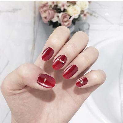 China Square Press On Nails 24Pcs Press On Nails Short Shiny Fake Nails Fit Full Cover False Nails With Jelly Glue For Women And Girls for sale