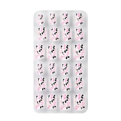 China Easy Apply Nails For Girls Kids 24Pcs Press On Nails Music Full Cover Cute Child Kids Fake Nails For Girls for sale