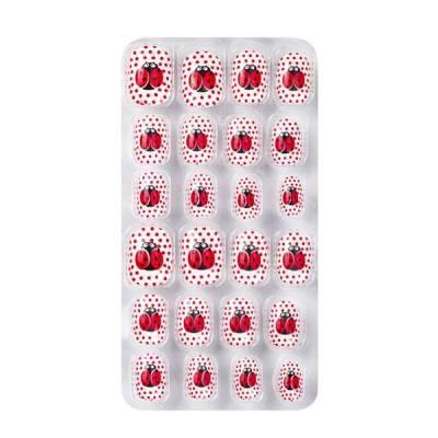 China Easy Apply Nails Salon Kids 24pcs Kids Nails Red Beetle Designs Nail Art Kit Salon Kids Press On Nails Private Label for sale