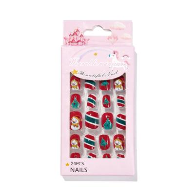 China Easy Apply Kids Nails Fake Nails Cute Kid Fake Nails Wholesales Cartoon Kids Press On Tote Fake Nails Cute Kid Nails Fake Nails for sale