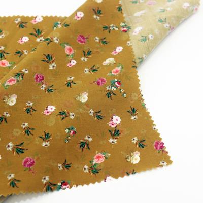 China 30S Organic Cotton Poplin Digital Printed Fabric Small Organic Custom Made Flower For Dress Bag for sale