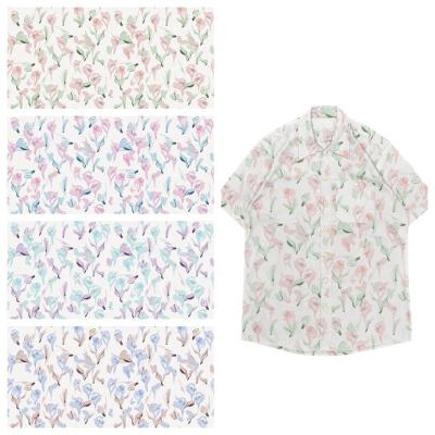 China Organic high quality hand painted abstract flowers Digital printed cotton poplin fabric for clothing cottern bag for sale