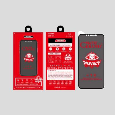 China Anti-fingerprint Nano Privacy Cell Phone Anti Spying Protective Film For Iphone 12 Pro Ceramic Privacy Screen Protector for sale