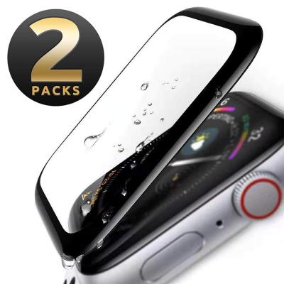 China ANTI SCRATH 2 Pack Tempered Glass Screen Protector Compatible For Apple Watch 44MM 38MM 40MM 42MM Full Coverage 9H 3D Protector Aluminum for sale