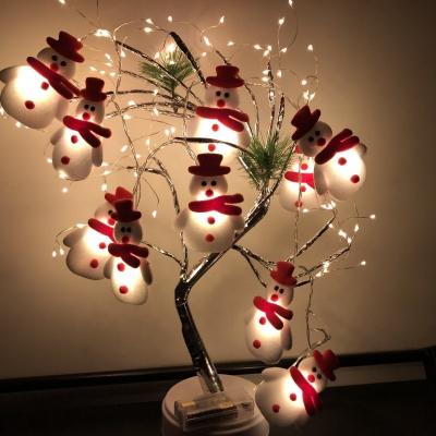 China Christmas Decorations 1.65M LED Christmas Snowman Elk Strings Light Cute String Lights For Christmas Tree Home Decoration for sale