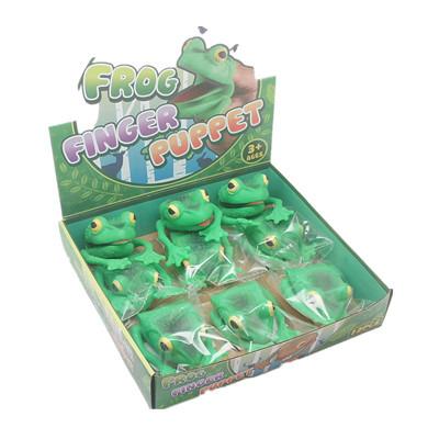 China 2020 Cute Frog Finger Puppet Toy New Arrival Frog Finger Toy TPR Toy Novelty Soft Toy for sale