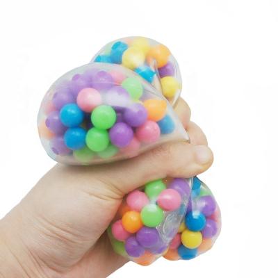 China Wholesale Effort Ball Relaxation Toys Made in China Filled Expandable Squeeze Effort Ball Expandable Bead Squeeze Ball for sale