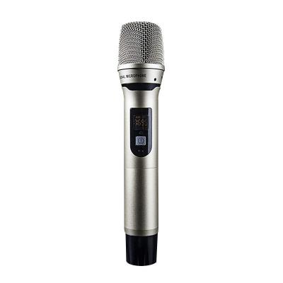 China Wireless Metal Desktop Metal Notebook Microphone Recording Karaoke Handheld Microphone One Hamper One for sale