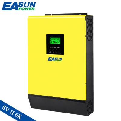 China Hybrid Solar Inverter EASUN POWER DC 48V To AC 220V 48V 3 Phase 120A 6000W On Grid 6Kva Hibrid System Solar Power Battery Hybrid Inverters for sale