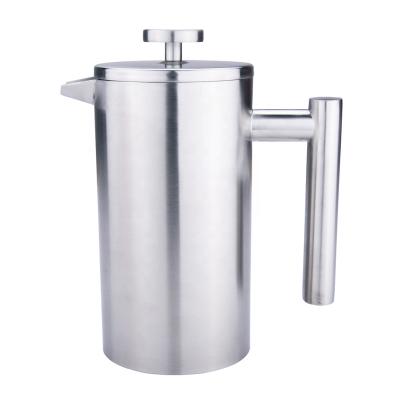 China WITH LID French Press Stainless Steel For Home Office Coffee Maker Coffee Accessories 1000ML for sale