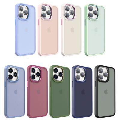 China Wholesale High Quality Frosted Shockproof ILUSEN Matte Color Pc Tpu Mobile Phone Case For Iphone 13 14 plus pro Max Case for sale