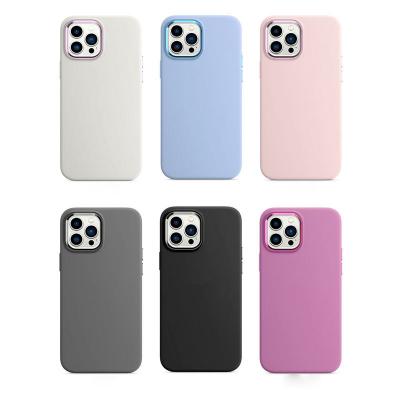 China ILUSEN Wholesale Shockproof Silicon Colorful Liquid Soft Cases Full Coverage With Metal Camera Protector For Iphone 14 pro max for sale