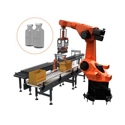 China Food Kuka 6 Axis Robot Arm Packaging System For Potato Chips Buckets for sale