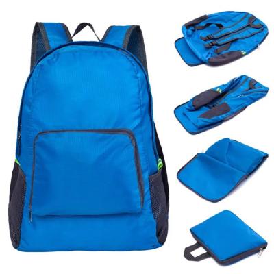 China Low MOQ Foldable Backpack Amazon Travel Lightweight Nylon Cheap Custom Logo Waterproof for sale