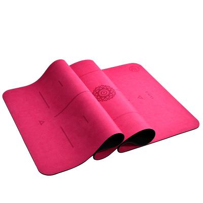 China Power Grip Factory Supply Washable Tape Suede Natural Rubber Microfiber Yoga Mat for sale