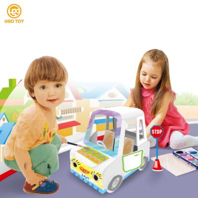 China Early Education Small Car House Diy Doodle Drawing Toys for sale