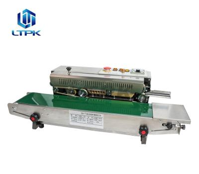 China LT-FR770 Semi-auto Horizontal Continuous Food Strip Sealer Plastic Bag Heat Sealing Machine for sale