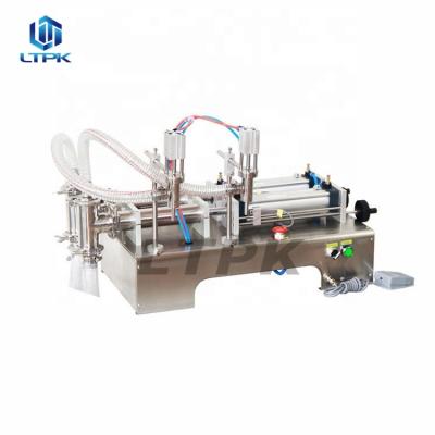 China LT-G2WY 2 Beverage Nozzle Semi Automatic Pneumatic Water Honey Beer Cosmetic Perfume Bottle Liquid Filling Machine For Small Business for sale