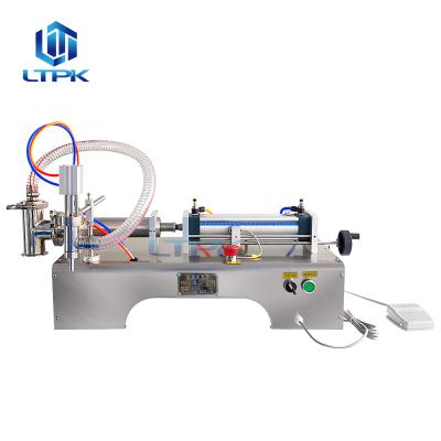 China Factory Price LT-G1WY Food LT-G1WY Single Oil Water Beverage Plastic Glass Bottle Spout 100-1000ML Liquid Filling Machine for sale