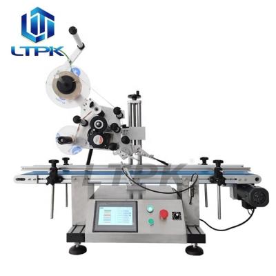 China LT-160 Flat Surface Food Pouch Bag Bottle Labeling Machine Semi Automatic Flat Label Adhesive Sticker Labeling Applicator For Sale for sale