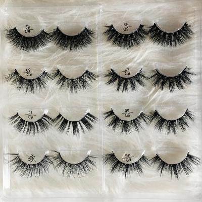 China Latest Wholesale Natural Soft Thick Lashes Mink Material Handmade High Quality 5D Mink Eyelashes for sale