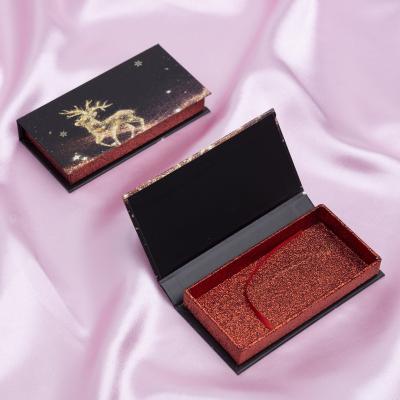 China 2020 Christmas Gifts Natural Long Eyelash Packaging 3d False Eyelashes False Mink Eyelashes Packaging Box Lashes Box for sale