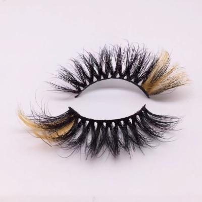 China Natural Soft Lashes With Real Colored Custom Eyelashes 25mm 3D Mink Eyelashes Hot Selling Siberian Dramatic Mink Lashes Real Color for sale