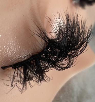 China Natural 25mm long fluffy eyelash with private label packaging 8D custom false eyelashes wholesale mink lashes wholesale seller 3d lashes for sale