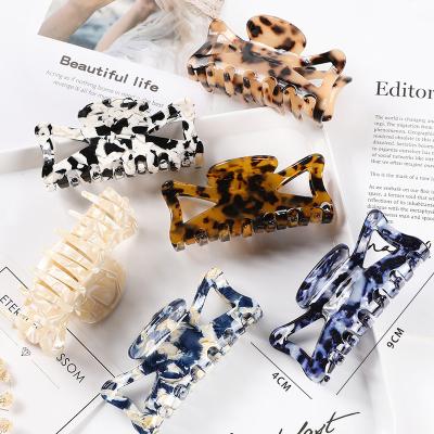 China French Turtle Shell Hair Claw Celluloid Luxury Acetate Clip Hair Accessories Fashion Style Barrettes Clip For Women CM6 for sale