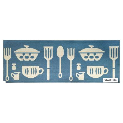 China Polyester Multi-design Coloful Digital Printed Anti-Slip Kitchen Mat for sale