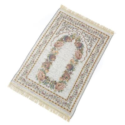 China Easy Washable To Carry Portable Muslim Islamic Blanket Pastel Prayer Rug Great Ramadan Special Design for sale