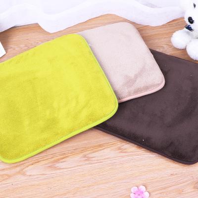 China Washable Customized Multicolor Color/Size Square Flannel Coral Fleece Memory Foam Decorative Pillow Cushion for sale