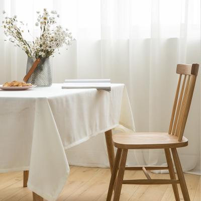 China Modern Washable Solid Color Polyester Buffet Tablecloths For Rectangle Round Square Table for sale