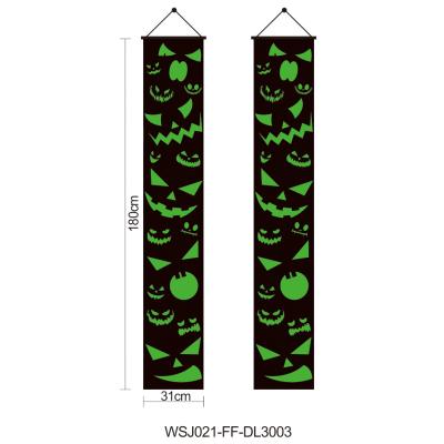 China Fluorescent Glowing Health Care Institutes Banner Flag Porch Hanging Signs For Halloween Decoration for sale