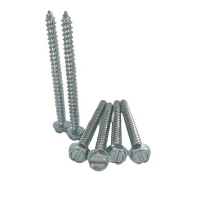 China Chinese Supplier Galvanized Oval Tall Thin Cone Sharp Point Set Slotted Screws for sale