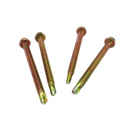 China HEX Factory Direct Hot Dip Colored Galvanized Hexagon Self Drilling Screws for sale