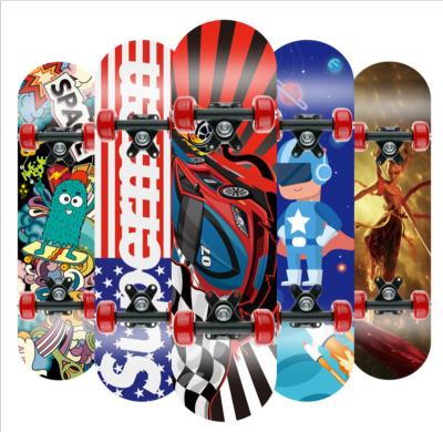 China Child Highly Recommended Christmas Kids 60cm Four Wheel Skateboard, General Purpose Scooter, Medium Maple Double Wooden Rocker for sale