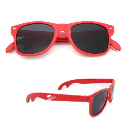 China Fashion Sunglasses Plastic Promotional Sunglasses With Bottle Opener Accept Custom Logo for sale