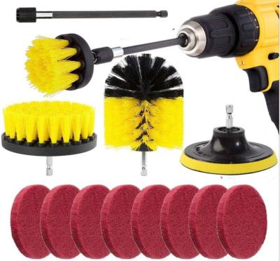 China Viable factory direct sales of 13 sets of electric drill brushes, electric drill brushes for cleaning kitchen and bathroom hub floors for sale