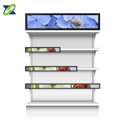 China Android 23.1 Inch Indoor Wall Mount Margin Bar Lcd Display Advertising Screen For Supermarket for sale