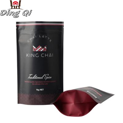 China Black Custom Printed Plastic Moisture Proof Aluminum Foil Zip Lock Mylar Packaging Bag for sale