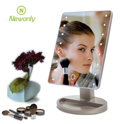 China Lit 2021 LED Product Factory Price Customized Led Touch Switch 16 Lights Adjustment Wrapping Vanity Mirrors For Gift for sale