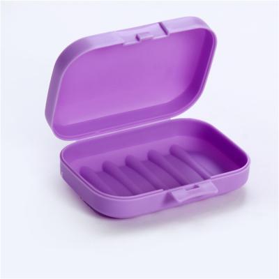 China Sustainable High Quality Colorful Plastic Travel Soap Box for sale