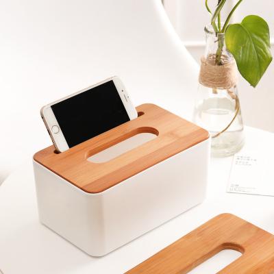 China Minimalist High Quality Wooden Napkin Holder Tissue Box for sale