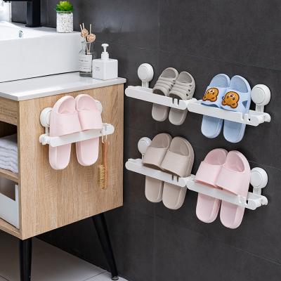 China Wall Mounted (Others) Adjustable Bathroom Foldable Slippers Rack Stunning Modern Hanging Slipper Hanger Shoe Storage Rack Slippers Rack for sale