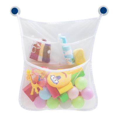 China Durable Extra Stocked Toy Storage Mesh Bath Toy Organizer Bath Tub Toy Holder Basket with 2 Suction Cups for sale