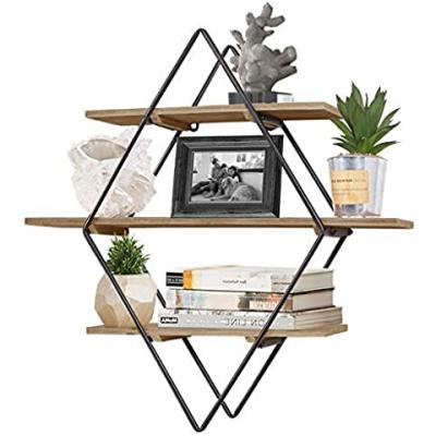 China Foldable Wall Shelf Rustic Wooden Floating Shelves, Decorative Wall Shelf for Bedroom, Living Room for sale