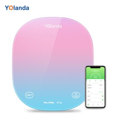 China WITH LID innovative digital home food cafe milk smart household kitchen scale with APP Foodiet for sale