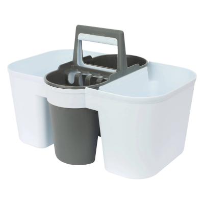 China New Customized Durable Cleaning Cart Viable Storage Carrying Tools In Excellent Rectangle Basket Household Plastic Handle Service Bucket for sale