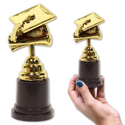 China Western; MOQ=9600 dozen - as low as $0.245 per piece. Free Sample Customized Wholesale Hot Cheap Wholesale Graduation Cap Reward Plastic Gold Trophy For Promotional Gift for sale